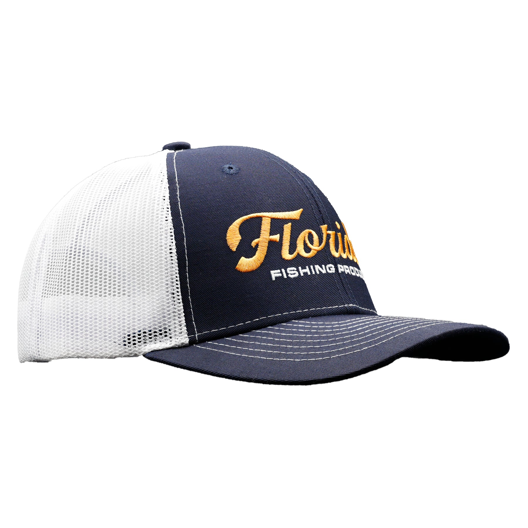 FFP Logo Trucker Hat, Navy/White